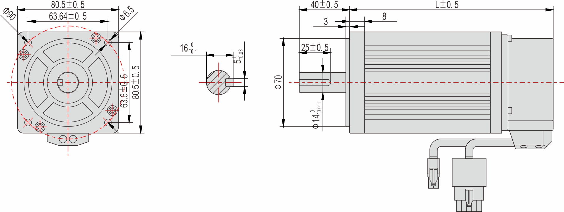 80mm交流伺服电机 80mm交流伺服电机