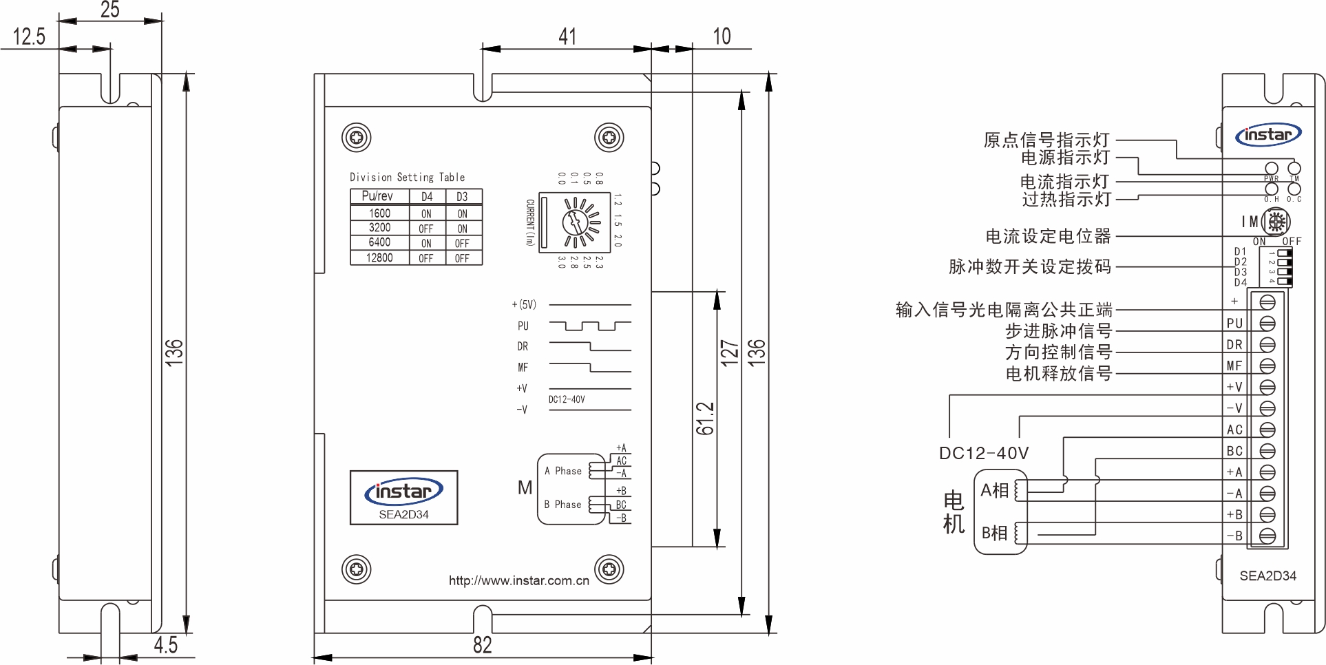 英士达机电 步进电机驱动器 SEA2D34 英士达机电 步进电机驱动器 SEA2D34