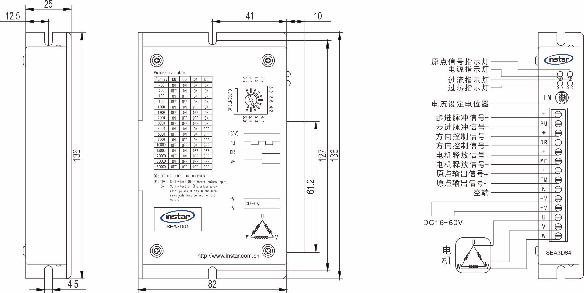 英士达机电 步进电机驱动器 SEA3D64 英士达机电 步进电机驱动器 SEA3D64