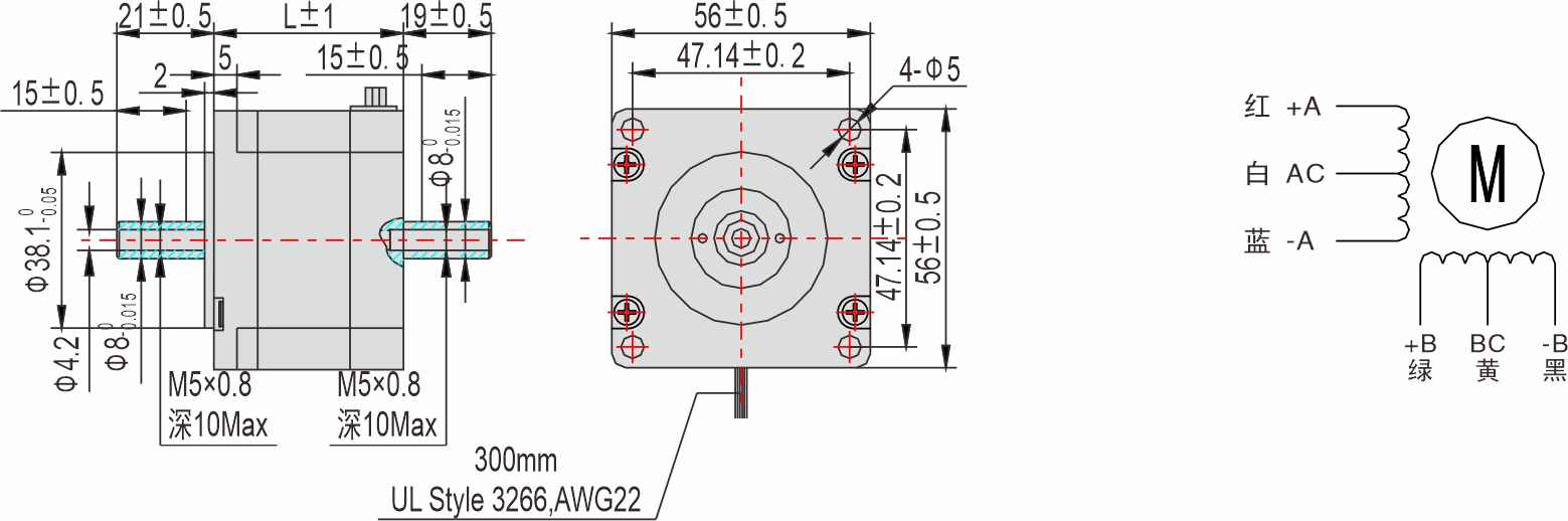 英士达机电 56mm中空轴步进电机 英士达机电 56mm中空轴步进电机