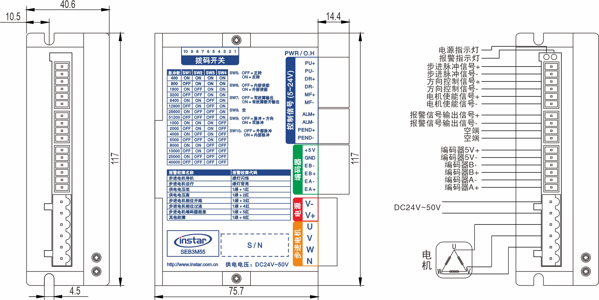 闭环步进驱动器 SEB3M55 闭环步进驱动器 SEB3M55