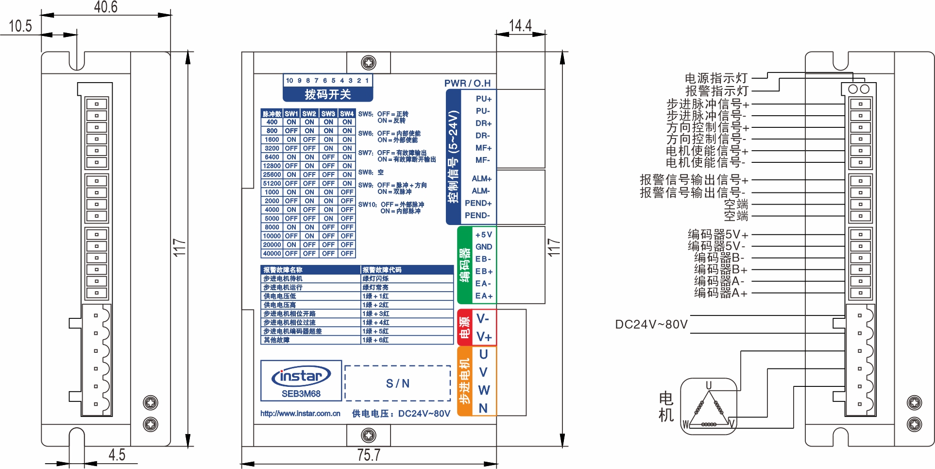闭环步进驱动器 SEB3M68 闭环步进驱动器 SEB3M68