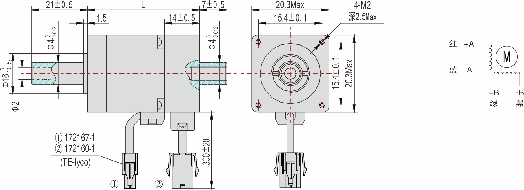 20mm 系列 中空轴闭环步进电机 20mm 系列 中空轴闭环步进电机