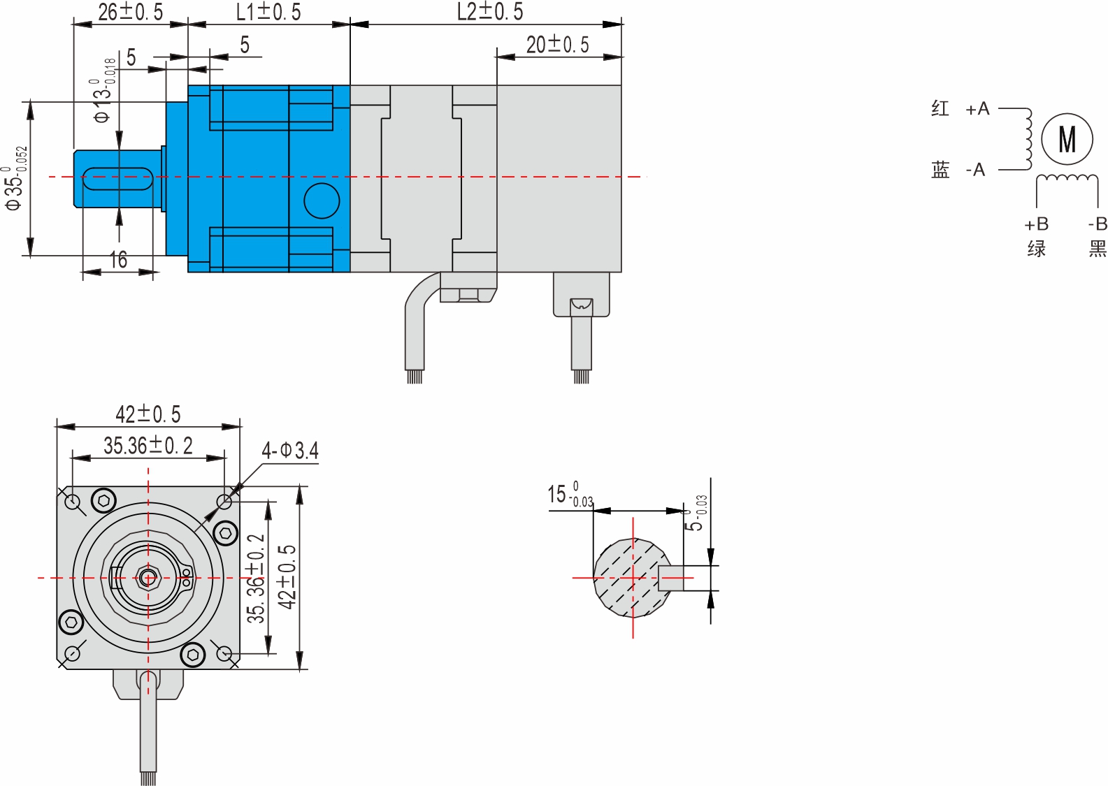 42mm 系列 行星减速机闭环步进电机 42mm 系列 行星减速机闭环步进电机