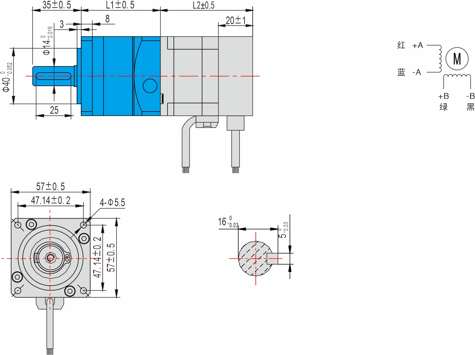56mm 系列 行星减速机闭环步进电机 56mm 系列 行星减速机闭环步进电机