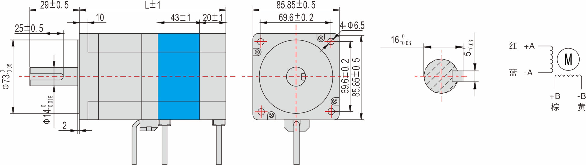 85mm 系列 带刹车闭环步进电机