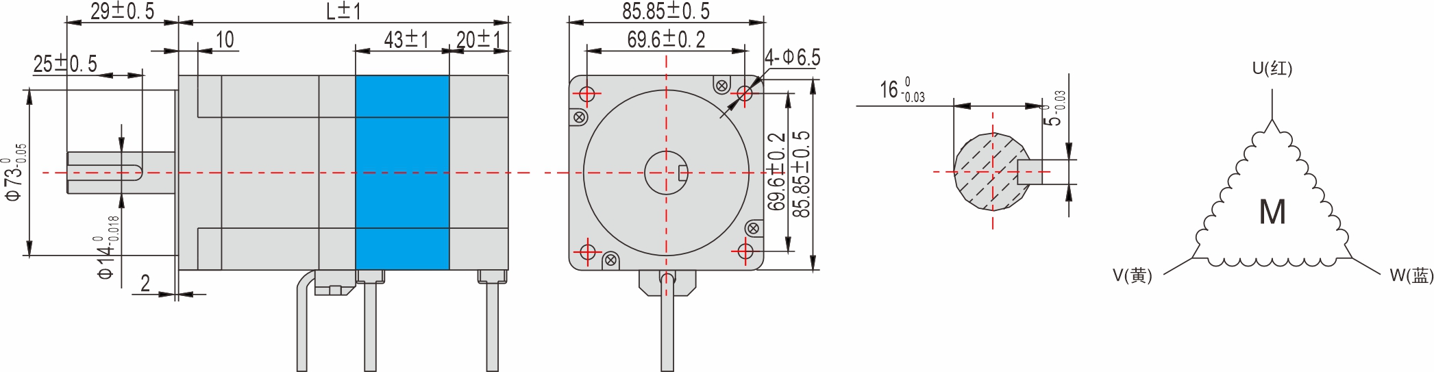 85mm 系列 带刹车闭环步进电机