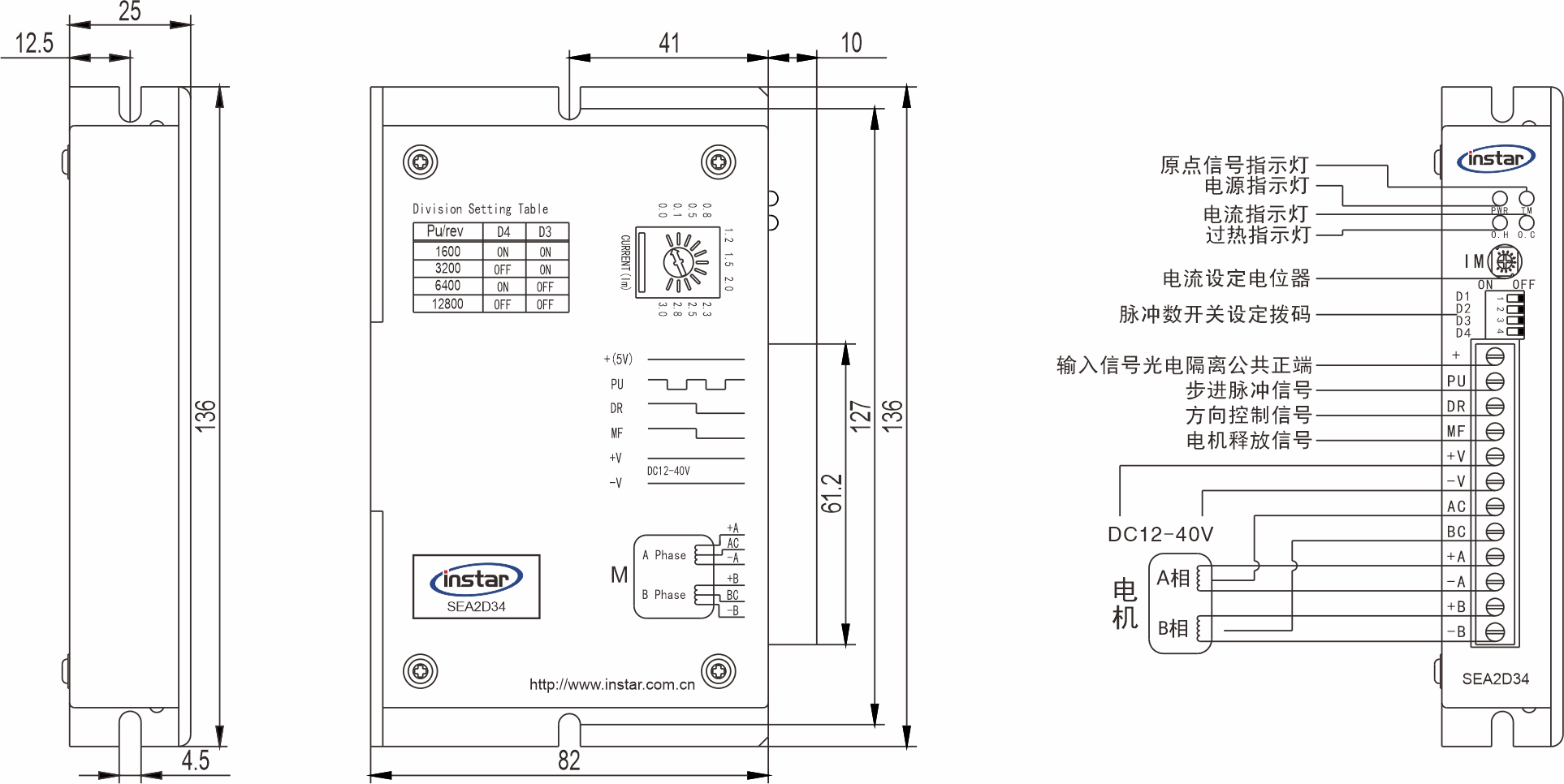 英士达机电 步进电机驱动器 SEA2D34